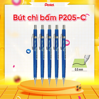 Bút Chì Kim Học Sinh Ngòi 0.5mm Pentel P205 Đầu Bút Inox Chống Gỉ Ruột Chì Tự Xoay Nét Chì Luôn Đều