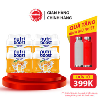 Lốc 24 Chai Thực phẩm Bổ Sung Nước Uống Sữa Trái Cây Nutriboost Hương Cam 297ml/Chai Sale 15.4