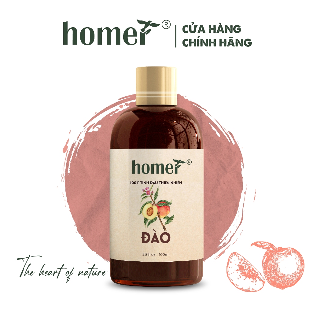 Tinh dầu Đào Homer dung tích 20ml/ 100ml - Peach Essential Oil