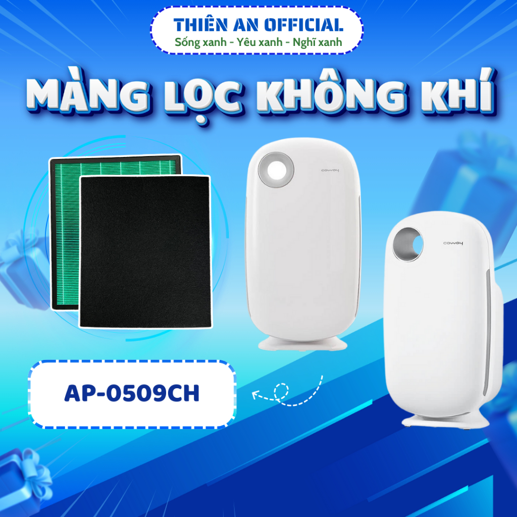 Màng lọc không khí Coway thay thế mã: AP-0509DH COWAY ARIES 5... màng lọc than, màng lọc hepa