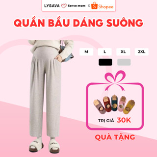 Quần bầu thu đông dáng suông chất nỉ tăm hàn cao cấp co dãn có chun rút điều chỉnh Lysava QBS1