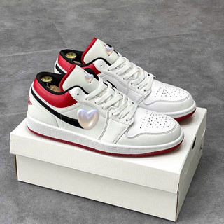 [B - Sneaker] Giầy Sneaker Low 1 Thấp Cổ Trắng Đỏ Bản Hoàn Thiện Tốt Fullbox