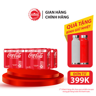 Thùng/Lốc 24 Lon Nước Giải Khát Coca-Cola Vị Nguyên Bản Original Lon 320ml Sale 15.4 Coca-Cola