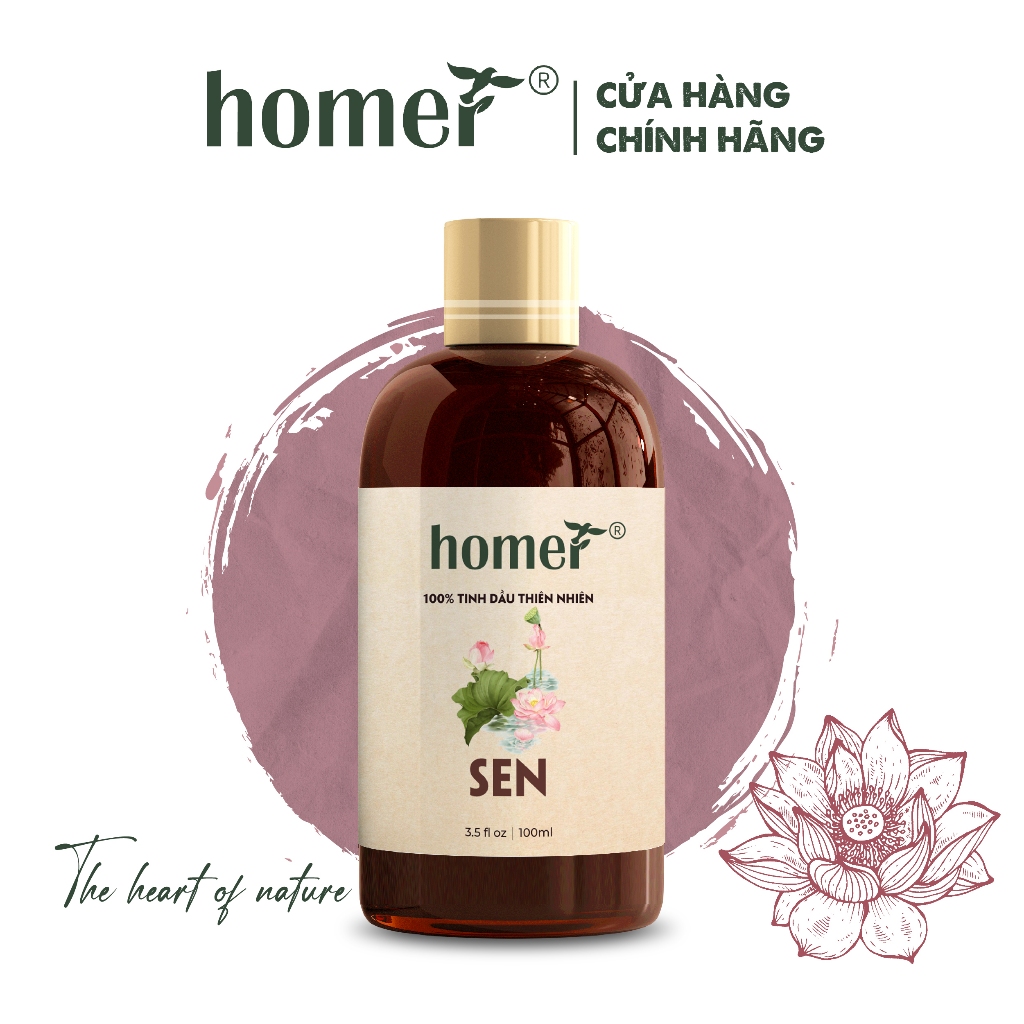 Tinh dầu Hoa Sen Việt Nam Homer - Lotus Essential Oil - đạt chuẩn chất lượng kiểm định