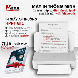 Máy in A4 Gia Đình HPRT GT1 - In Giấy Thường, Không Cần Mực Kết Nối Bluetooth/WiFi - TẶNG 1 XẤP GIẤY IN A4 [hỏa tốc HCM]