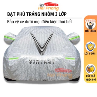 Bạt Phủ Xe Ô Tô VINFAST FADIL, VF E34, VF3, VF5, VF6, VF7, VF8, VF9, LUX A 2.0, LUX SA Chất Liệu Bạt Tráng Nhôm 3 lớp