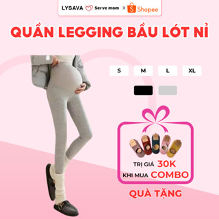 Quần legging bầu chất lót nỉ cao cấp dáng dài thiết kế có đáp bụng co dãn 4 chiều thoải mái LGD2