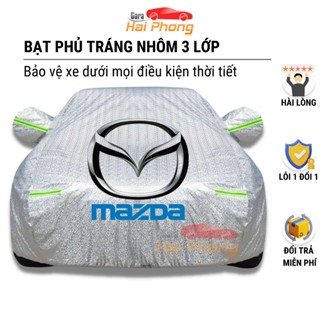  Bạt Phủ Xe Ô Tô Mazda 2 Mazda 3 Mazda 6 CX5 CX8 CX9 BT50 Chất Liệu Bạt Tráng Nhôm 3 lớp cao cấp 