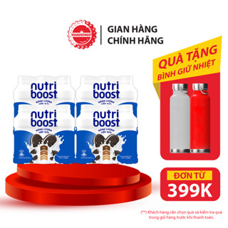 Lốc 24 Chai Thực Phẩm Bổ Sung Nước Uống Sữa Trái Cây Nutriboost Hương Bánh Quy Kem 297ml/Chai