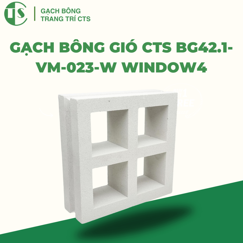 Gạch bông gió CTS BG42.1-VM-023-W Window4 - CTS Green