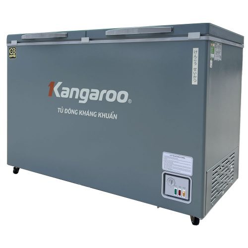 Tủ đông kháng khuẩn Kangaroo 327 lít KGFZ389NK2 - 2 ngăn 2 cánh, mặt kính cường lực
