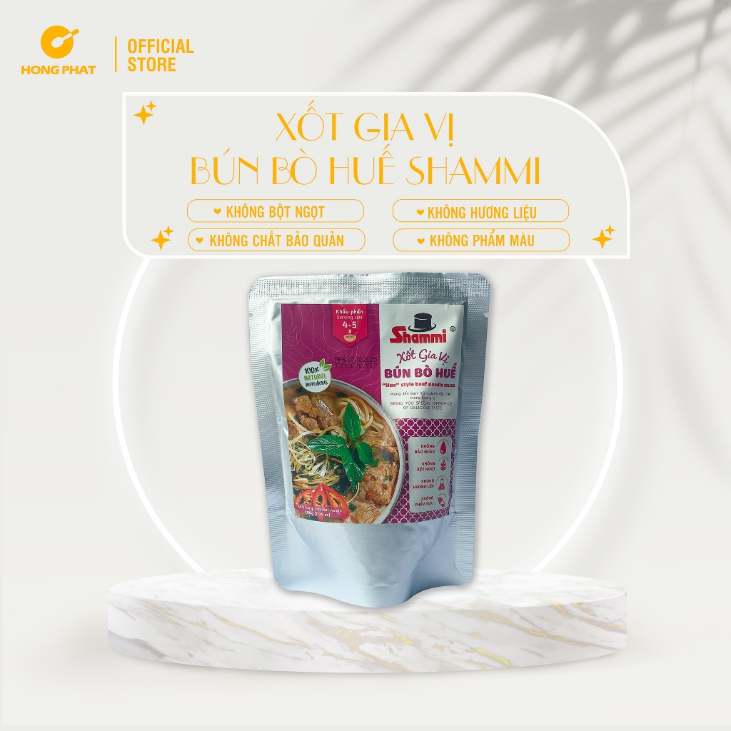 [HCM] Xốt gia vị bún bò huế Shammi 200g, xốt bún bò huế, xốt nấu bún bò huế tại nhà đơn giản