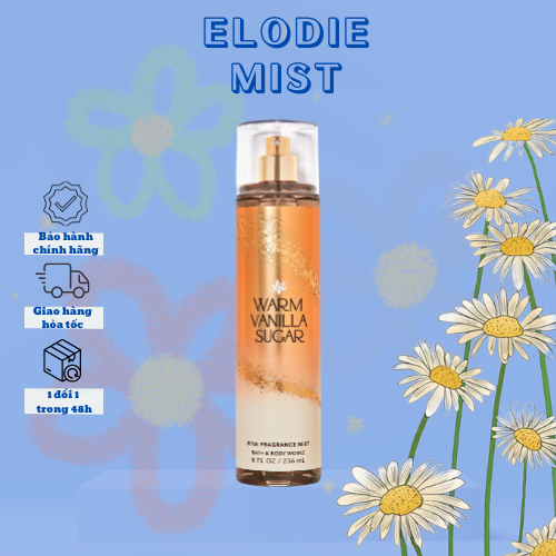 + 𝗲𝗹𝗼𝗱𝗶𝗲𝗺𝗶𝘀𝘁 + Xịt thơm Bath and Body Works - Warm Vanilla Sugar