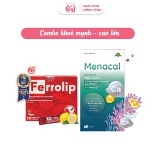 Sắt Sinh Học Ferrolip - Canxi EU tảo biển Menacal dành cho người lớn, mẹ bầu, mẹ sau sinh