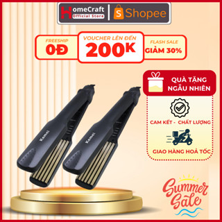 Máy Bấm Phồng, Dập Xù Chân Tóc KM-332, Máy Dập Xù Có 4 Mức Chỉnh Nhiệt, An Toàn Tóc Tránh Hư Tổn