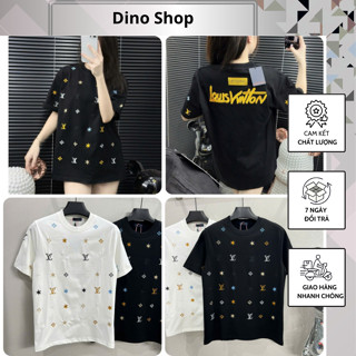 Áo Phông Nam Lờ Vê Thêu Logo Phối Chữ Lưng Cực Đẹp - Áo Phông Nam Eo Vì Cao Cấp