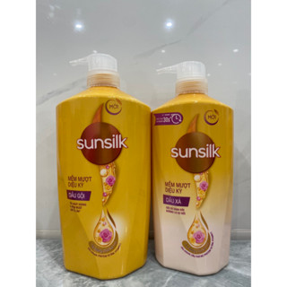  Combo gội và xả SUNSILK 900g và 640g   mầu vàng   