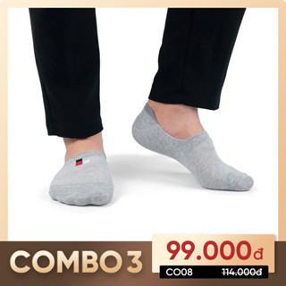 Vớ Lười Nam Cotton Bizmen Kháng Khuẩn Silicon chống trượt, tuột tất khi tháo giày CO08