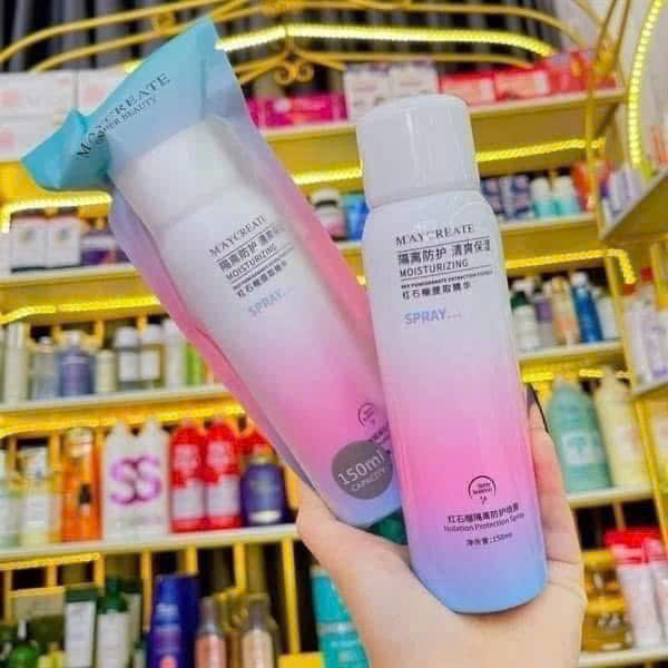 Kem xịt trắng nâng tone body, Maycreate Spring 150ml dưỡng ẩm hỗ trợ che khuyết điểm makeup
