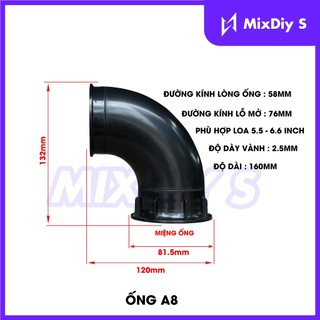 Ống thông hơi cong nhiều loại siêu đẹp cho loa DIY