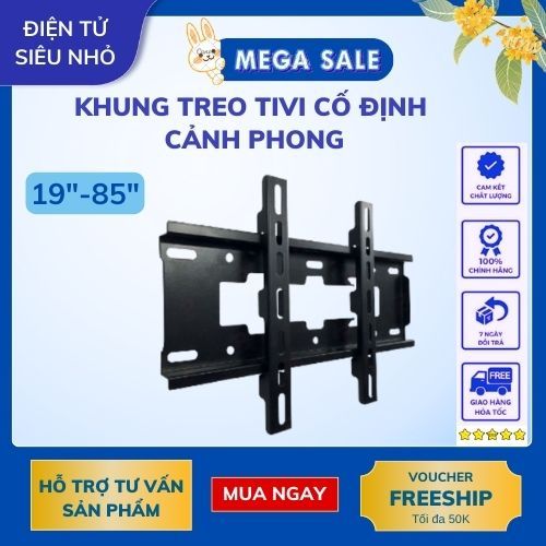 Khung treo tivi CỐ ĐỊNH Cảnh Phong M43T M65T M85T cho tivi từ 19-85inch (Hàng chính hãng)