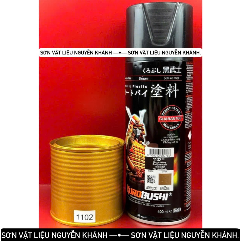 1102-sơn xịt samurai màu vàng honda