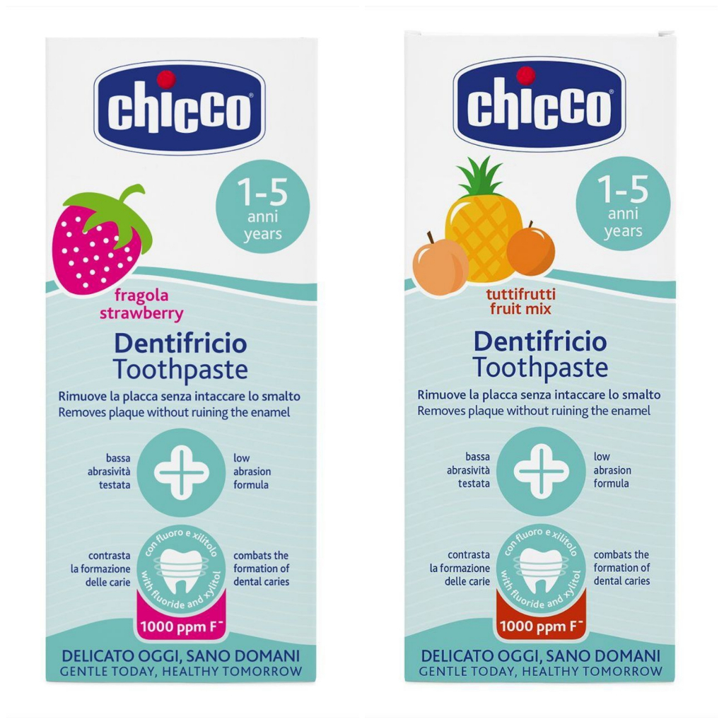 [Combo 2 tuýp] - Kem đánh răng Chicco cho bé từ 6m+Date 2026