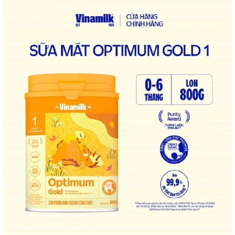 Sữa Bột Optimum Gold 1 800g (Cho Trẻ Từ 0 - 6 Tháng Tuổi)
