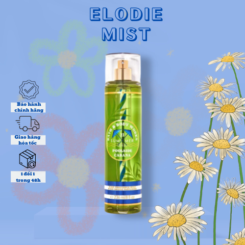 + 𝗲𝗹𝗼𝗱𝗶𝗲𝗺𝗶𝘀𝘁 + Xịt Thơm Toàn Thân Bath & Body Works - POOLSIDE CABANA + 𝗲𝗹𝗼𝗱𝗶𝗲𝗺𝗶𝘀𝘁 +