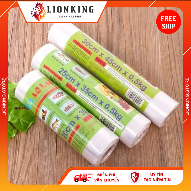 Combo 3 Cuộn Túi Đựng Thực Phẩm Tự Hủy Sinh Học, Đựng Thức Ăn Tủ Lạnh Bảo Quản Sạch Sẽ - Lionking St