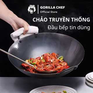 Chảo thép chống dính Gorilla Chef chất lượng cao chuyên dùng cho bếp nhà hàng, kinh doanh 32-50cm