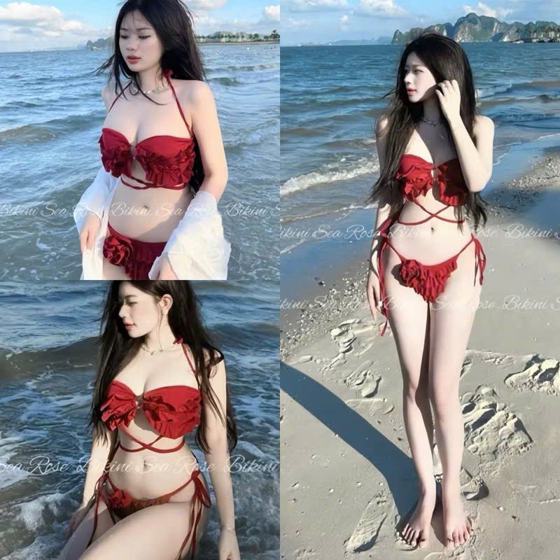 Bikini đi biển, bộ đồ  bơi 2 mảnh bèo đính hoa quyến rũ khoe trọn số đo 3 vòng Lanbishop | BigBuy360 - bigbuy360.vn