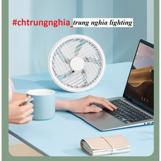  Quạt Tích Điện Mini Treo Tường Có Đèn type C 2000mAh RY-2301 