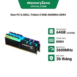 Ram PC G.SKILL Trident Z RGB 16GB - 32GB - 64GB 3600MHz DDR4 - Bảo hành 36 tháng