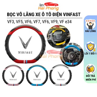  Bọc Vô Lăng Ô Tô Điện Vinfast VF3 VF5 E34 Herio Limo Green VF6 VF7 VF8 VF9 Dáng Dcut Thể Thao Chuẩn Size Theo Xe 