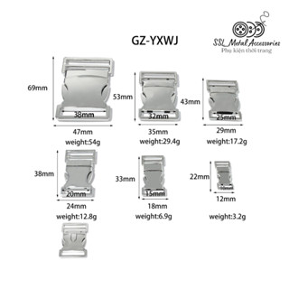 (2 cái) Khóa cài tháo gỡ nhanh bằng kim loại cao cấp phù hợp cho cặp, túi xách, balo,.GZ-YXWJ  #ssl_accessories