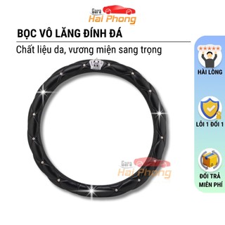 Bọc vô lăng đính đá, da vương miện ( phù hợp nhiều dòng xe cỡ 38cm)