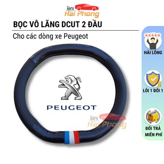 Bọc vô lăng xe hơi Peugeot 4008 5008 2008 loại carbon D cut 2 đầu có lỗ thông hơi thoáng khí cao cấp