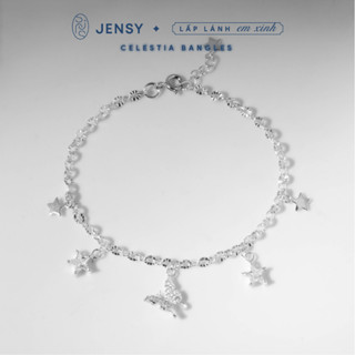 Lắc Tay Bạc Nữ S925 Cao Cấp JENSY Kiểm Định GIV "Celestia" LTTL1. Vòng Tay Bạc Nữ Dễ Thương