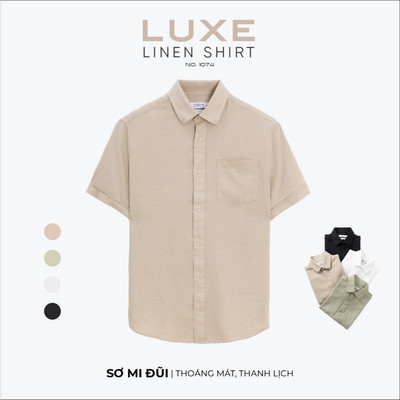 Áo Sơ Mi Nam URBAN, Vải Đũi Cao Cấp, Mềm Mịn, Thoáng Khí, Thấm Hút Mồ Hôi Tốt, Nhẹ Mát, Mặc Đi Chơi, Đi Làm NO. 1074