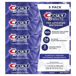 Kem Đánh Răng Trắng Sáng Crest 3D White Pro Advanced Whitening 147g