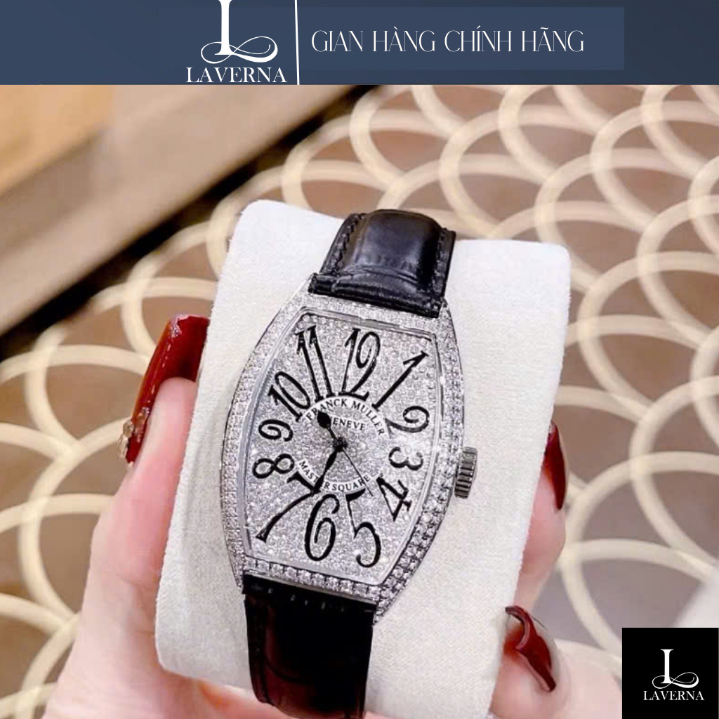 Đồng hồ Franck muller nữ full đá, dây da cao cấp