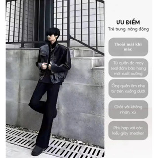  Quần tây nam ống loe vải Vitex cao cấp. Hàng thiết kế sang trọng lịch lãm hack Dáng che khuyết điểm mg - A26 