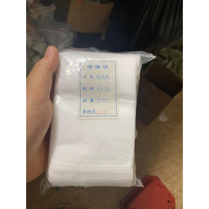 túi lọc trà sét 100 cái 8x12