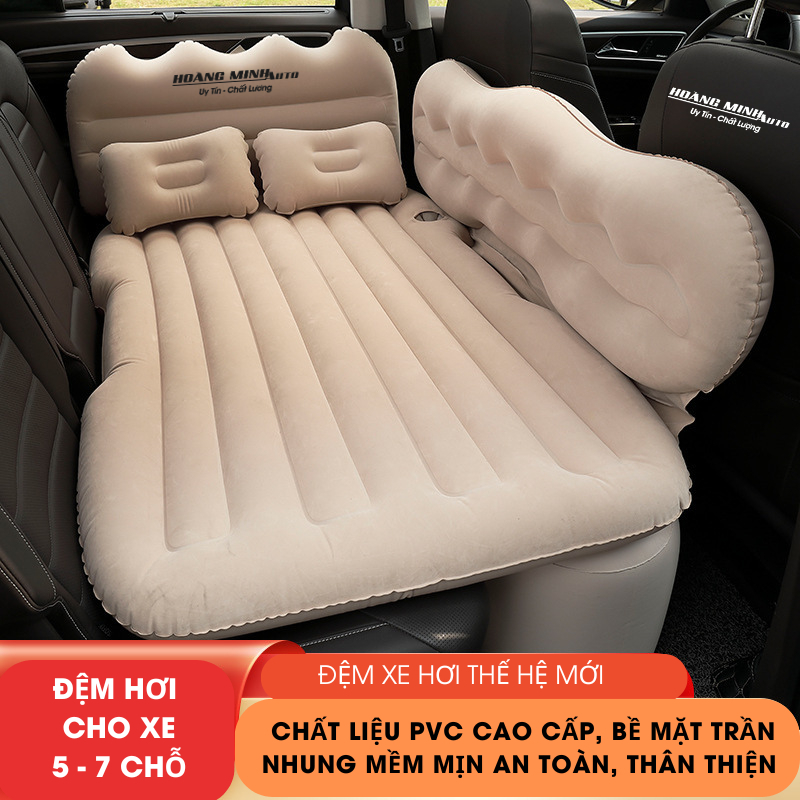 Đệm hơi ô tô nệm hơi xe ô tô cao cấp hàng dày loại 1 tặng kèm bơm điện và bộ gối
