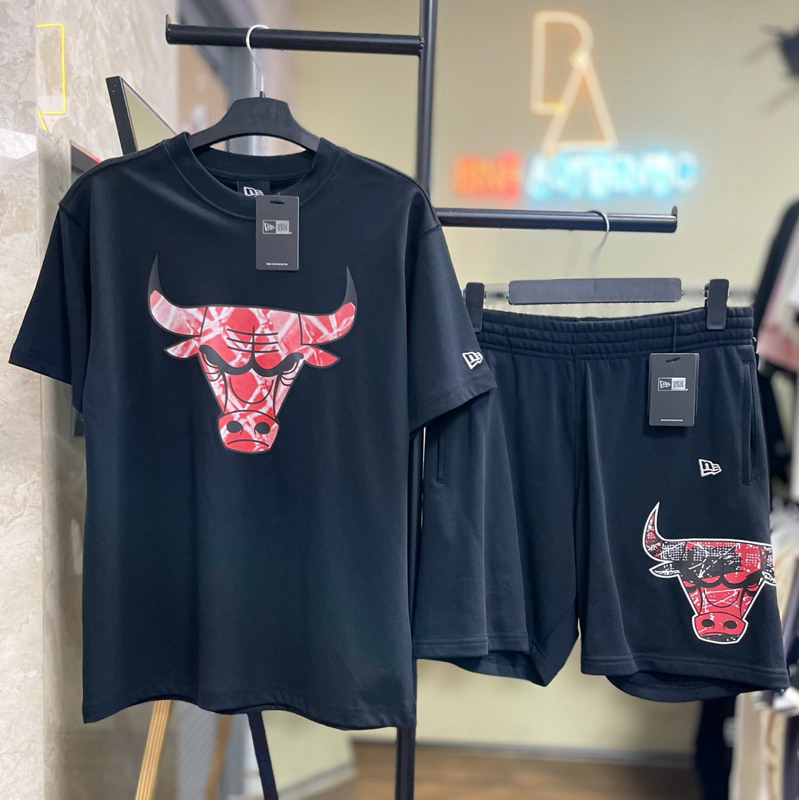Chính Hãng Set quần áo New Era New York Chicago Bulls đen đỏ shop Binh Authentic VN