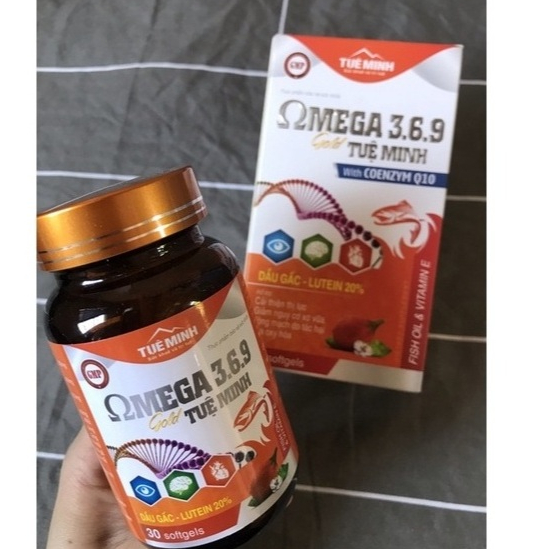 [CHÍNH HÃNG] Omega Gold 369 Tuệ Minh Coenzym Q10 - Cải thiện thị lực giảm nguy cơ xơ vữa động mạch c