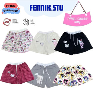 Quần short hoạt hình NAM NỮ from rộng chất lennin mát Fennik.studio Menswear