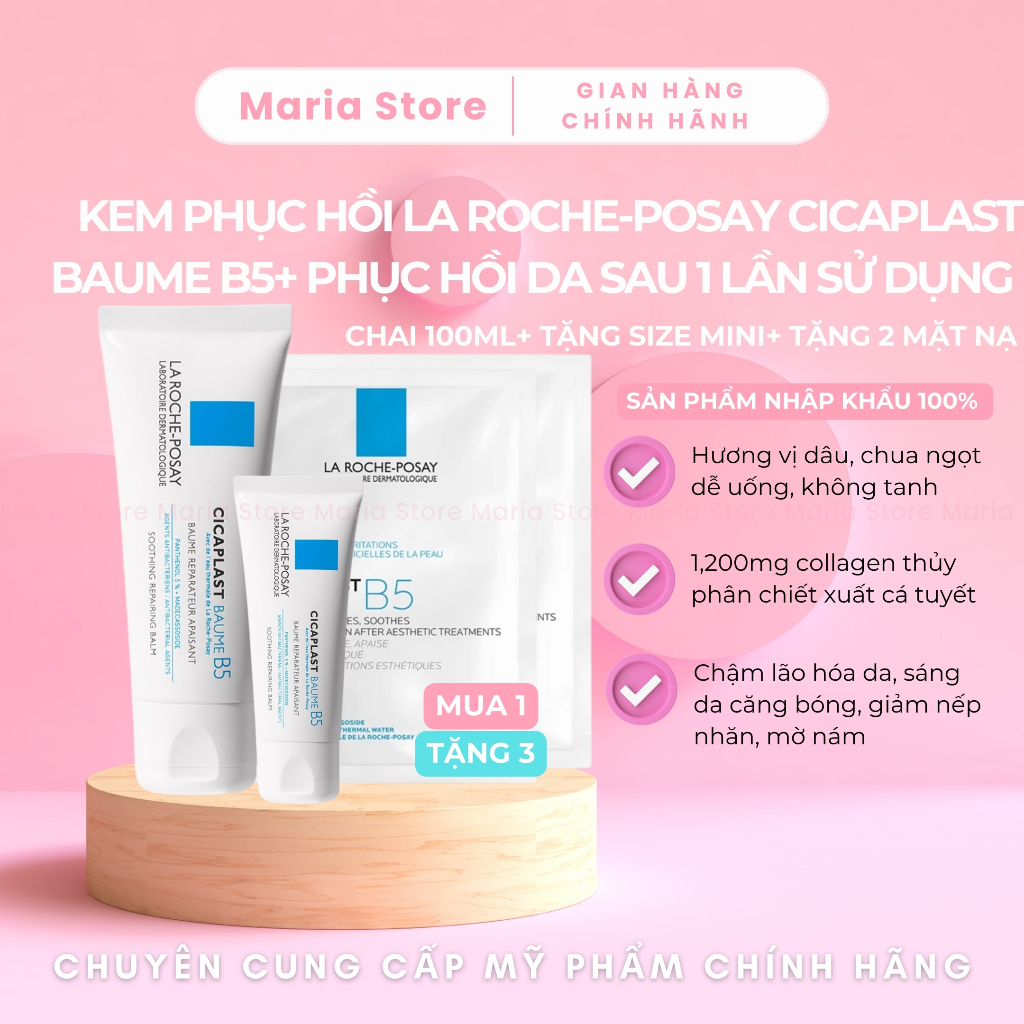 Kem phục hồi La Roche-Posay Cicaplast Baume B5+ giúp phục hồi da sau 1 lần sử dụng 100ml + size mini