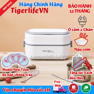 Hộp cơm cắm điện văn phòng 2 bát 4 bát gốm sứ và inox  nấu cơm hâm nóng giữ nhiệt thức ăn Model New